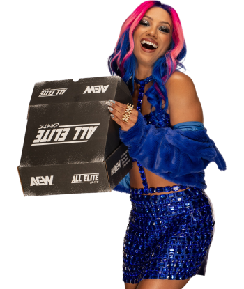 Mercedes Mone holding a All Elite Crate