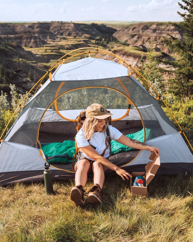 nikki in tent