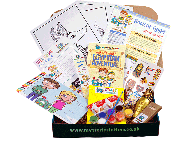 Educational subscription box for children - Ancient Egypt Bumper Box Contents