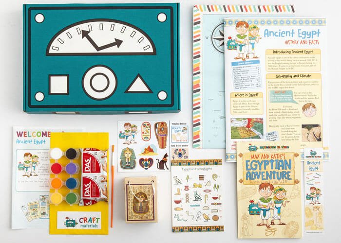 Educational subscription box for children - Ancient Egypt Bumper Box Contents