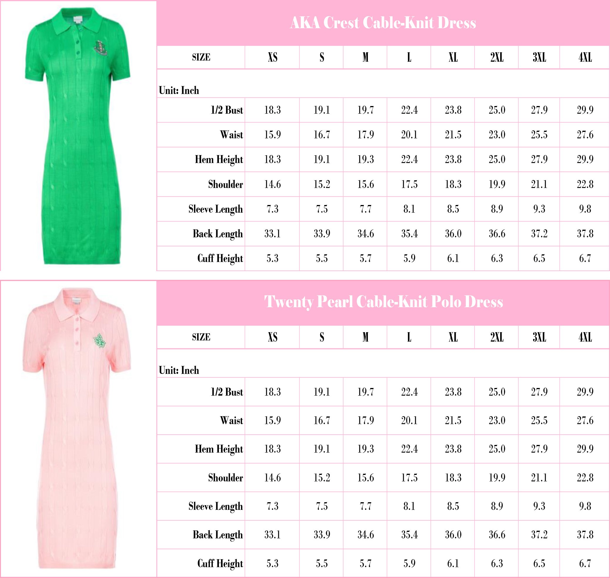 Ivy Storehouse 2024FallWinterSizeCharts